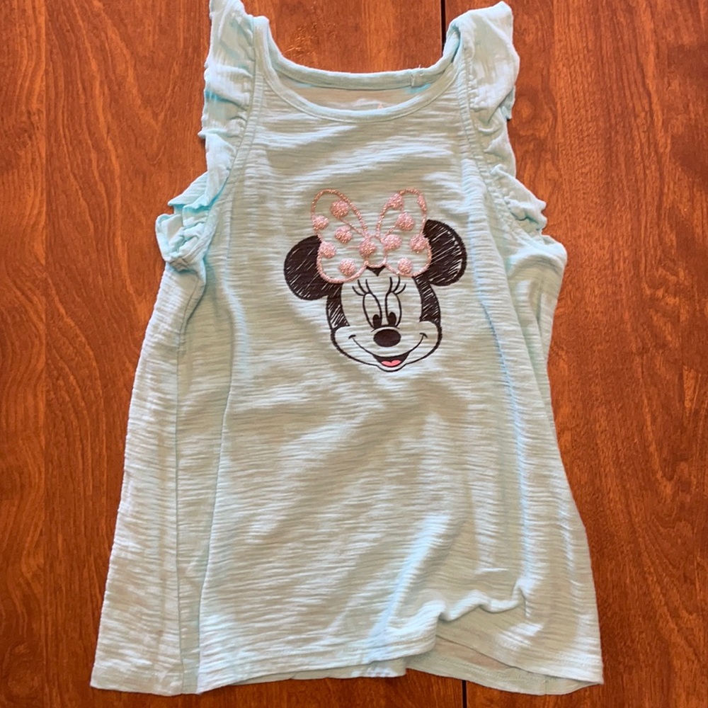 Girls Teal Minnie Mouse shirt